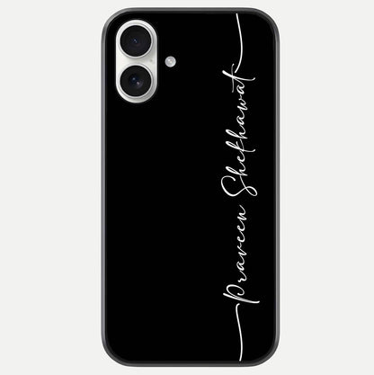 Black Tune Custom Name Glass Case For iPhone 17 by Custom World