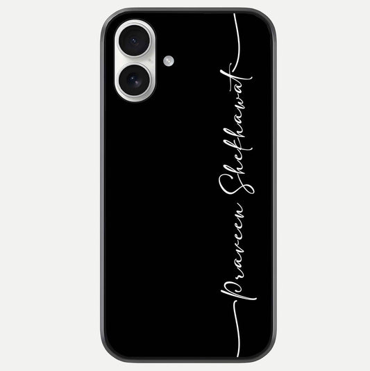 Black Tune Custom Name Glass Case For iPhone 17 by Custom World