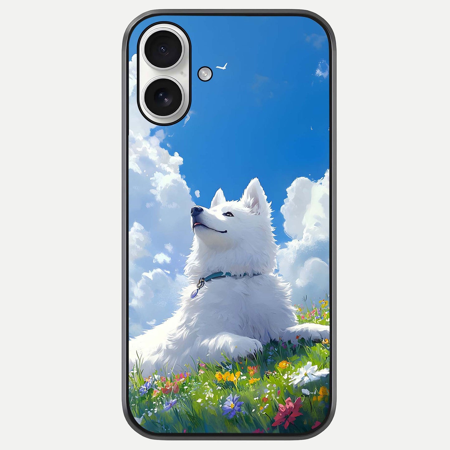 Blissful Cloud Pup Glass Case For iPhone 17 by Custom World