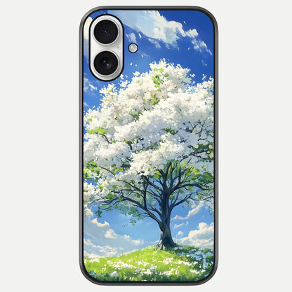 Blossom Sky Serenity Glass Case For iPhone 17 by Custom World