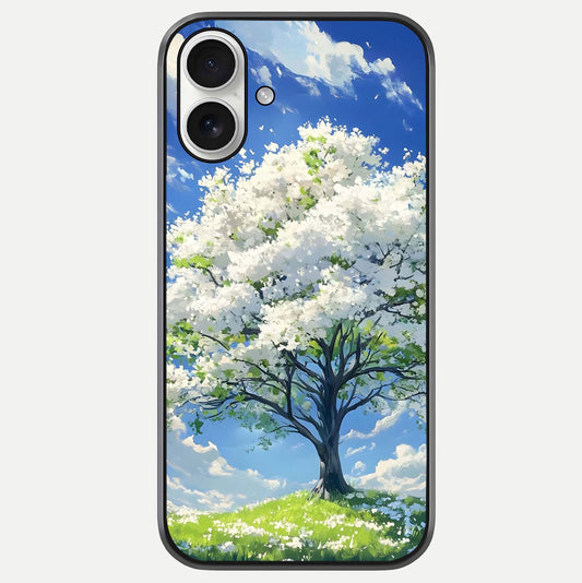 Blossom Sky Serenity Glass Case For iPhone 17 by Custom World