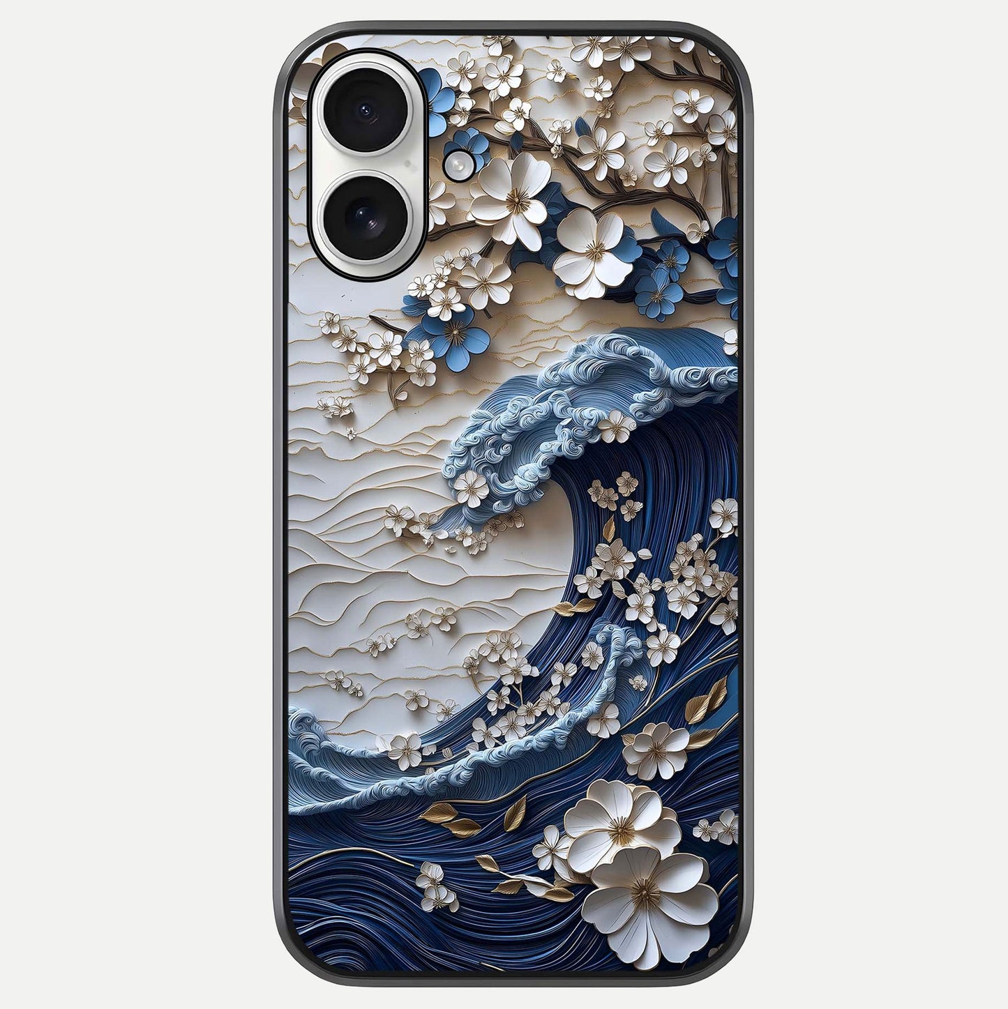 Blossom Wave Art Glass Case For iPhone 17 by Custom World