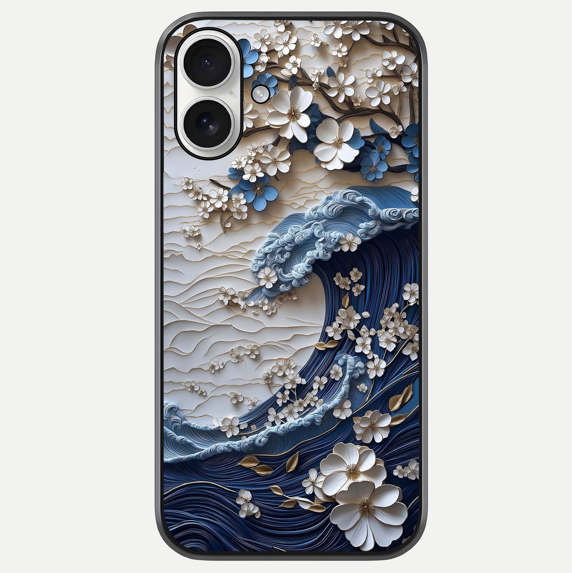 Blossom Wave Art Glass Case For iPhone 17 by Custom World