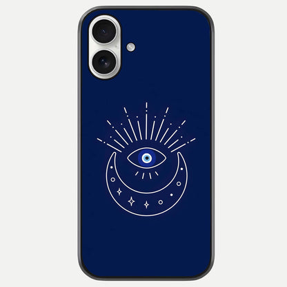 Blue Evil Eye Glass Case For iPhone 17 by Custom World