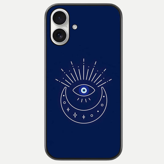 Blue Evil Eye Glass Case For iPhone 17 by Custom World