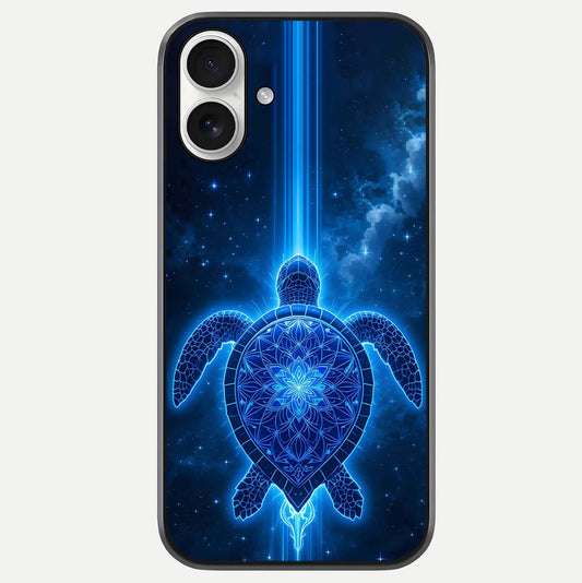 Blue Galaxy Turtle Glass Case For iPhone 17 by Custom World