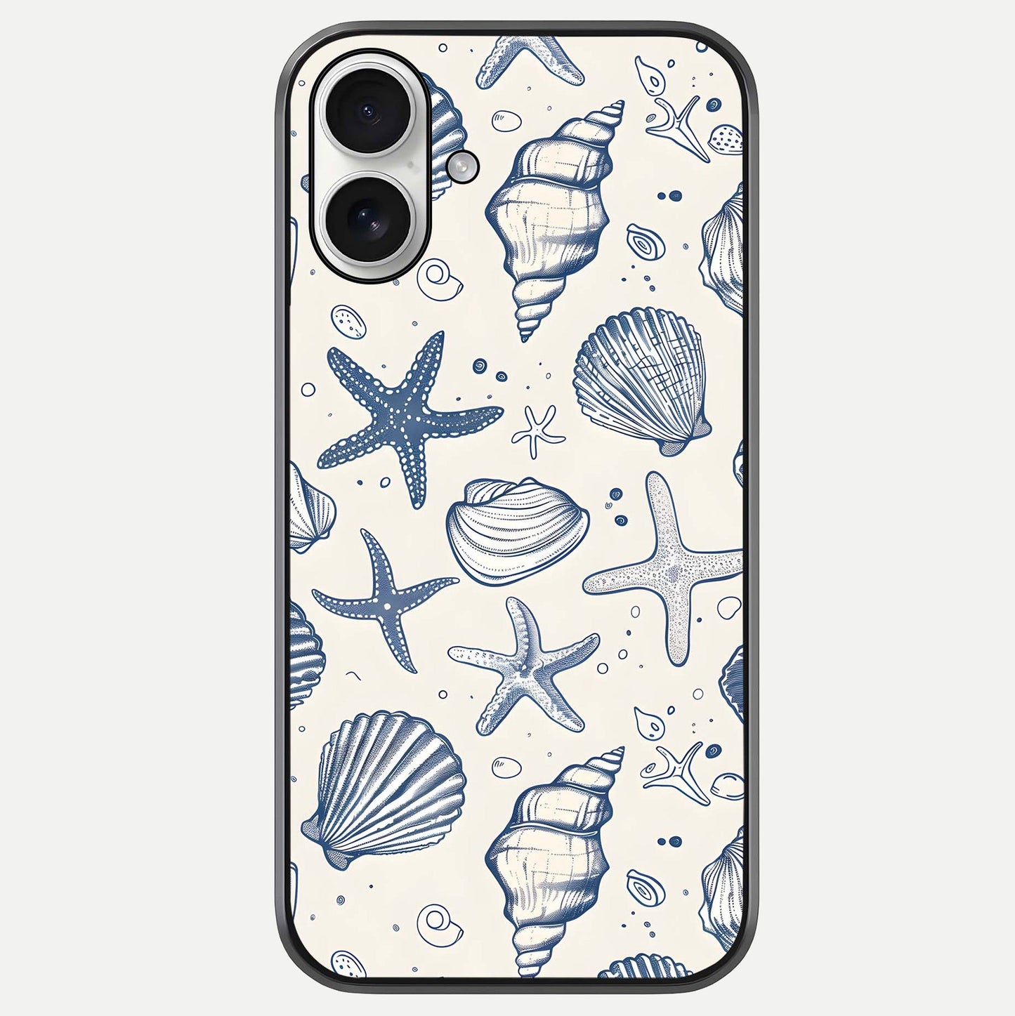 Blue Ocean Outline Glass Case For iPhone 17 by Custom World