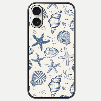 Blue Ocean Outline Glass Case For iPhone 17 by Custom World