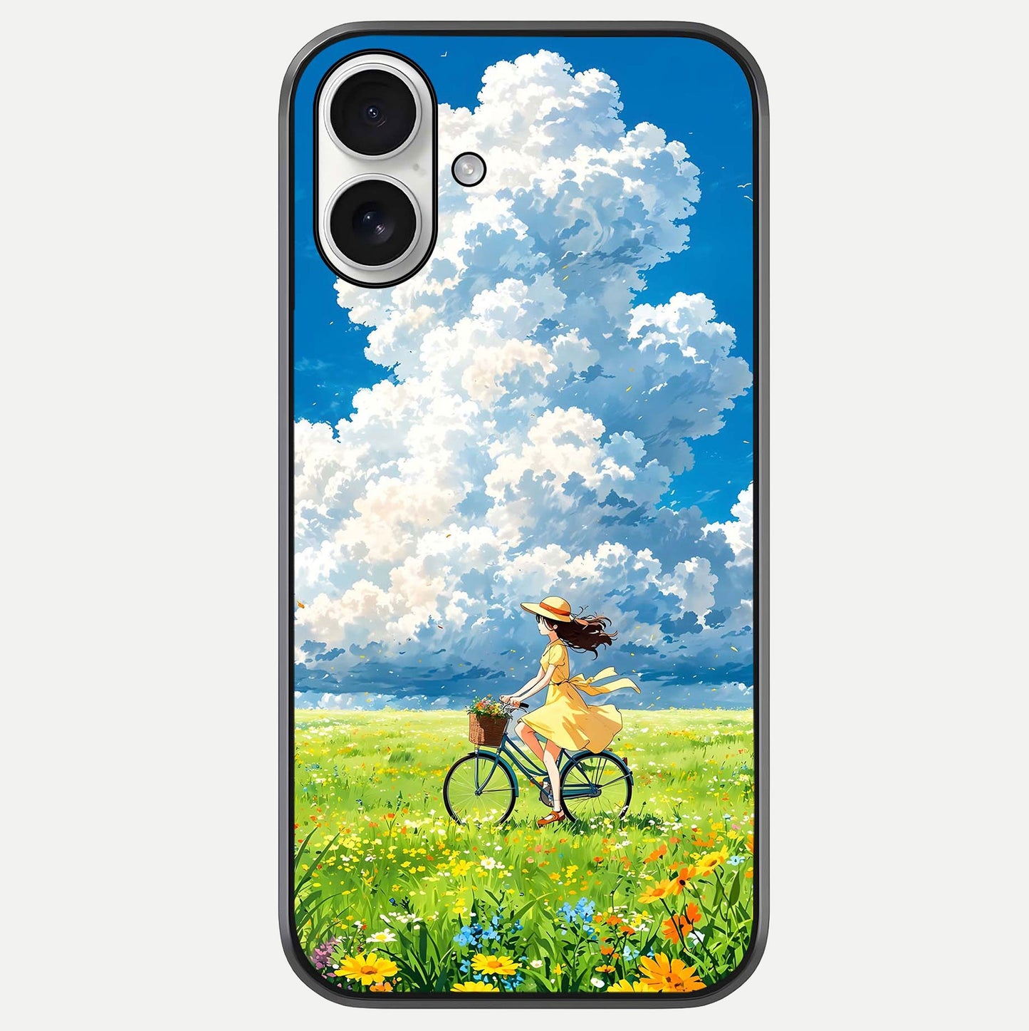Breezy Meadow Ride Glass Case For iPhone 17 by Custom World