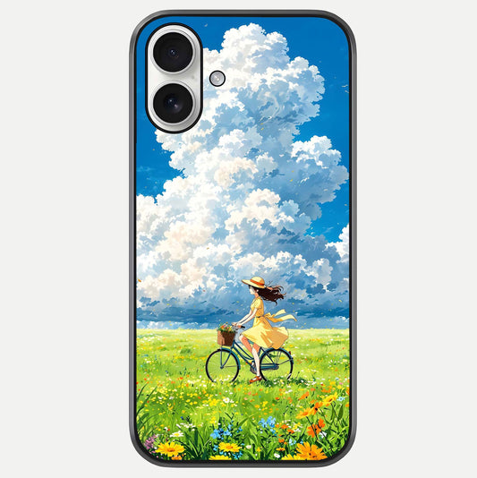Breezy Meadow Ride Glass Case For iPhone 17 by Custom World