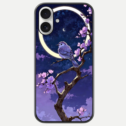 Celestial Bird Blossom Glass Case For iPhone 17 by Custom World