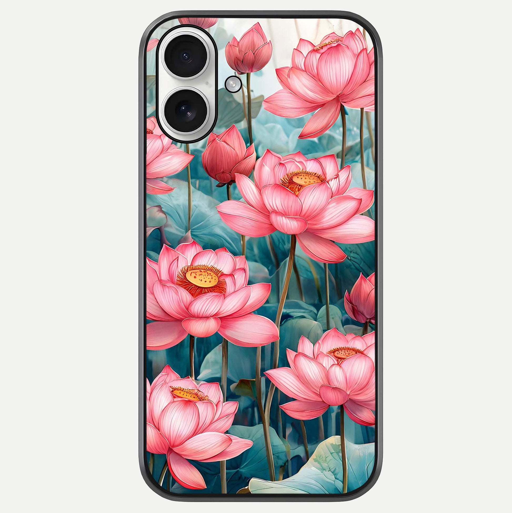Celestial Pink Lotus Glass Case For iPhone 17 by Custom World