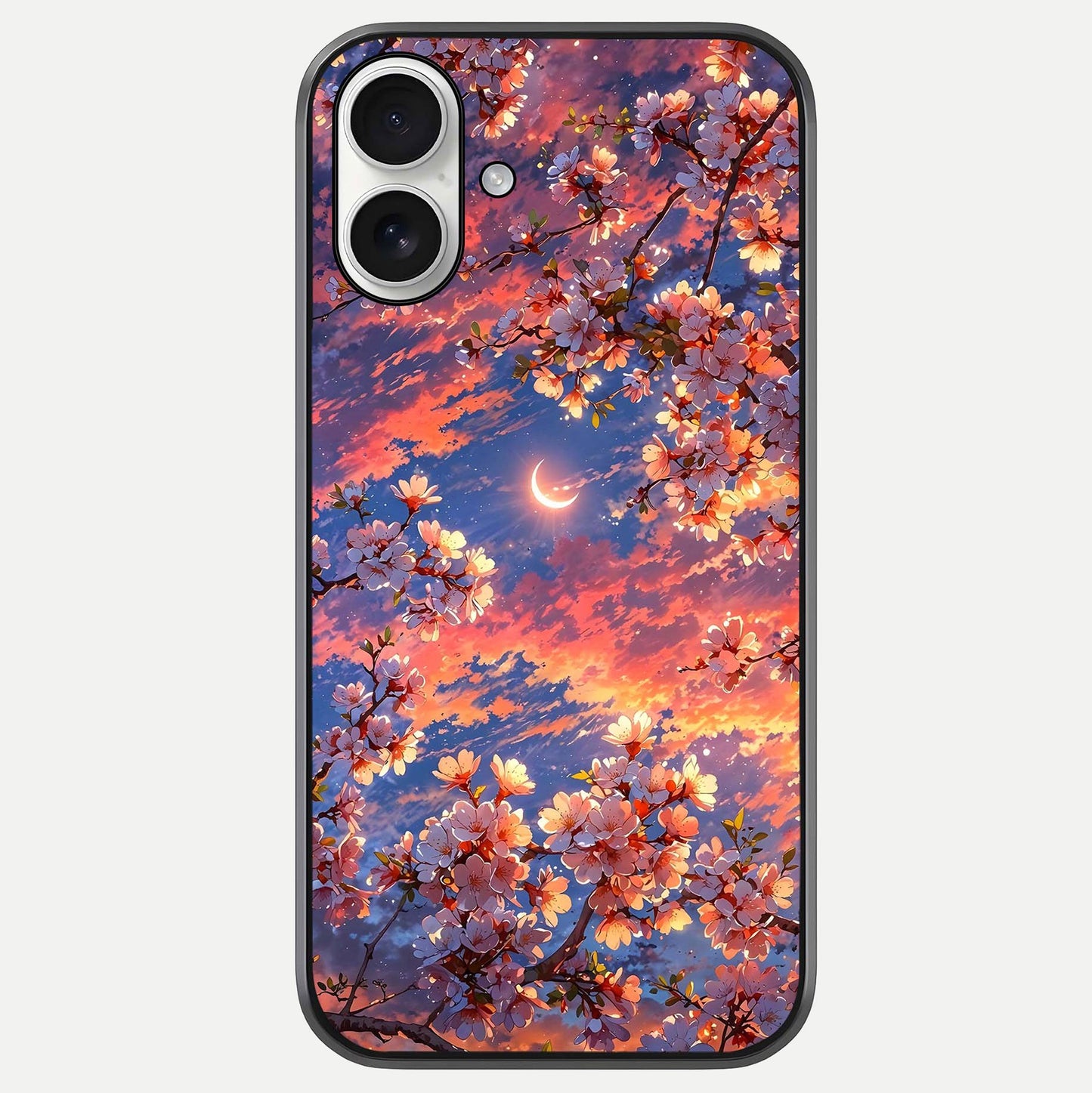 Celestial Sakura Sunset Glass Case For iPhone 17 by Custom World