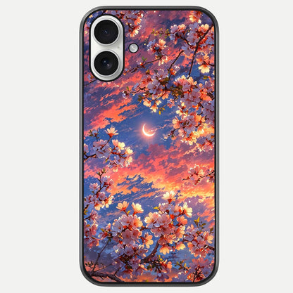 Celestial Sakura Sunset Glass Case For iPhone 17 by Custom World