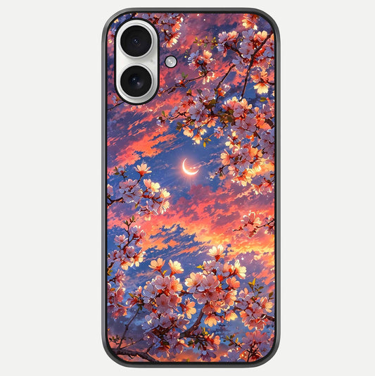 Celestial Sakura Sunset Glass Case For iPhone 17 by Custom World