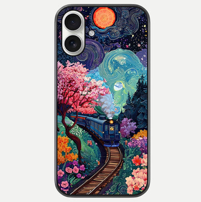 Celestial Train Journey Glass Case For iPhone 17 by Custom World
