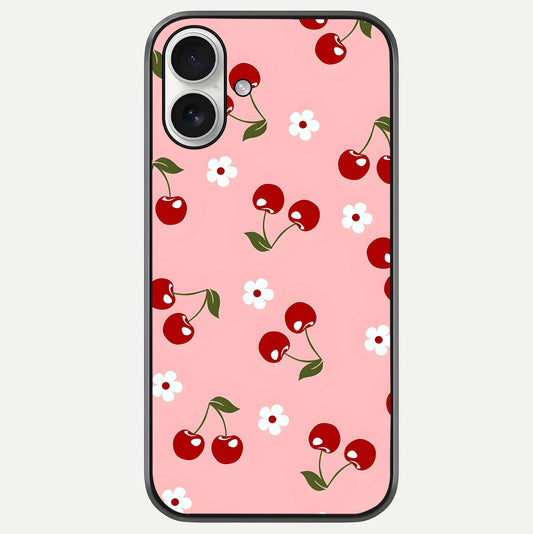 Cherry Love Mood Glass Case For iPhone 17 by Custom World