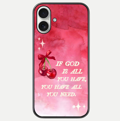 Cherry Quote Glass Case For iPhone 17 by Custom World