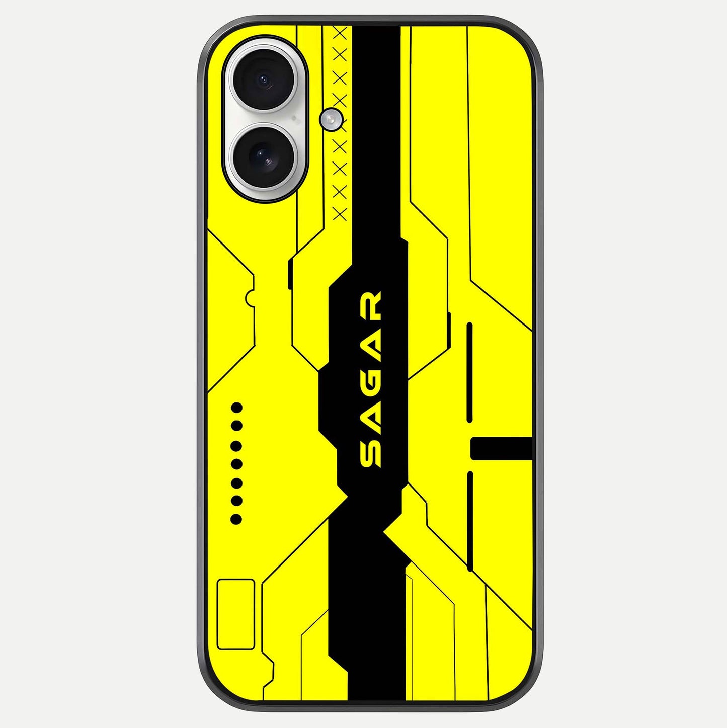 Circuit CYBERPUNK Custom Name Glass Case For iPhone 17 by Custom World