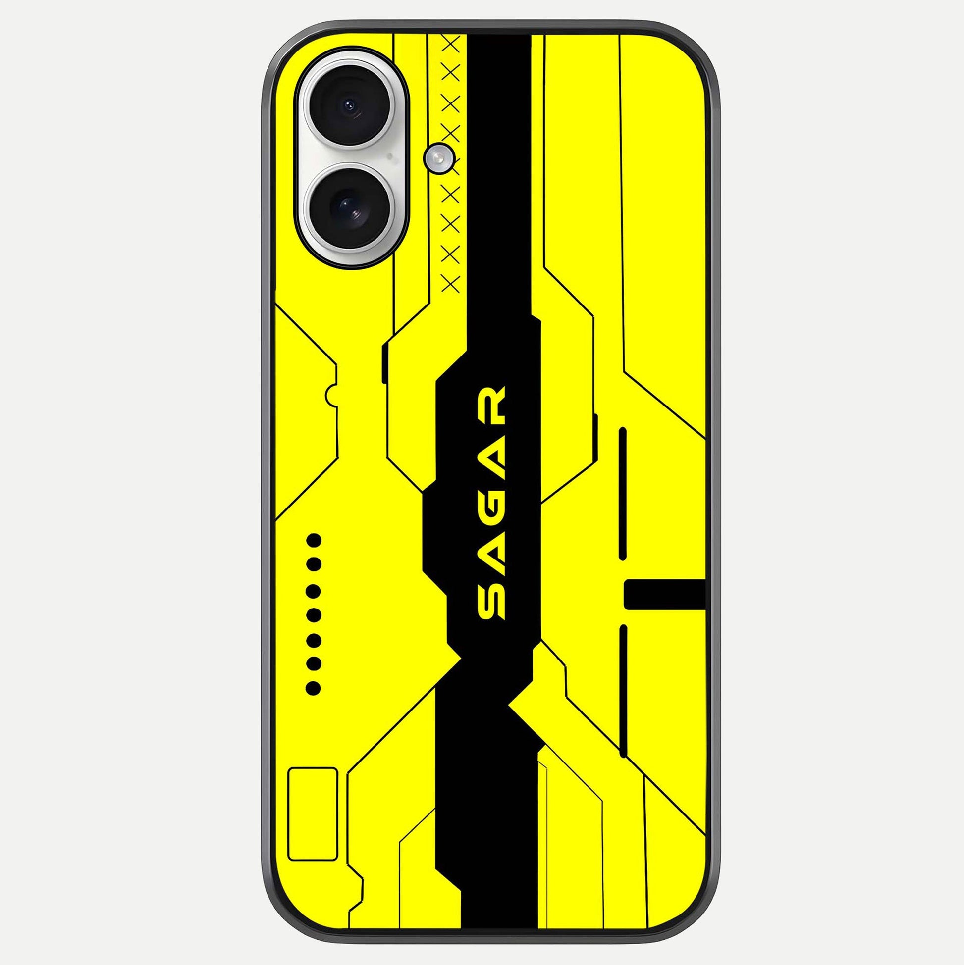 Circuit CYBERPUNK Custom Name Glass Case For iPhone 17 by Custom World