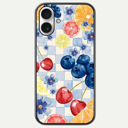 Citrus Bloom Joy Glass Case For iPhone 17 by Custom World