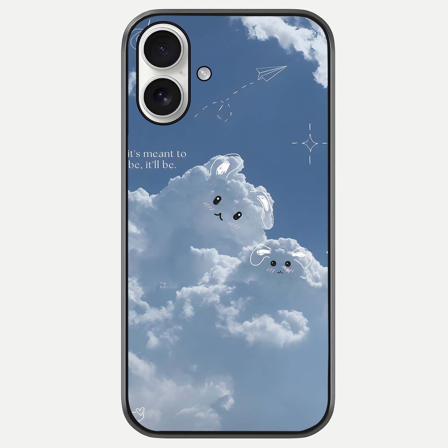 Cloud Bunny Dreams Glass Case For iPhone 17 by Custom World