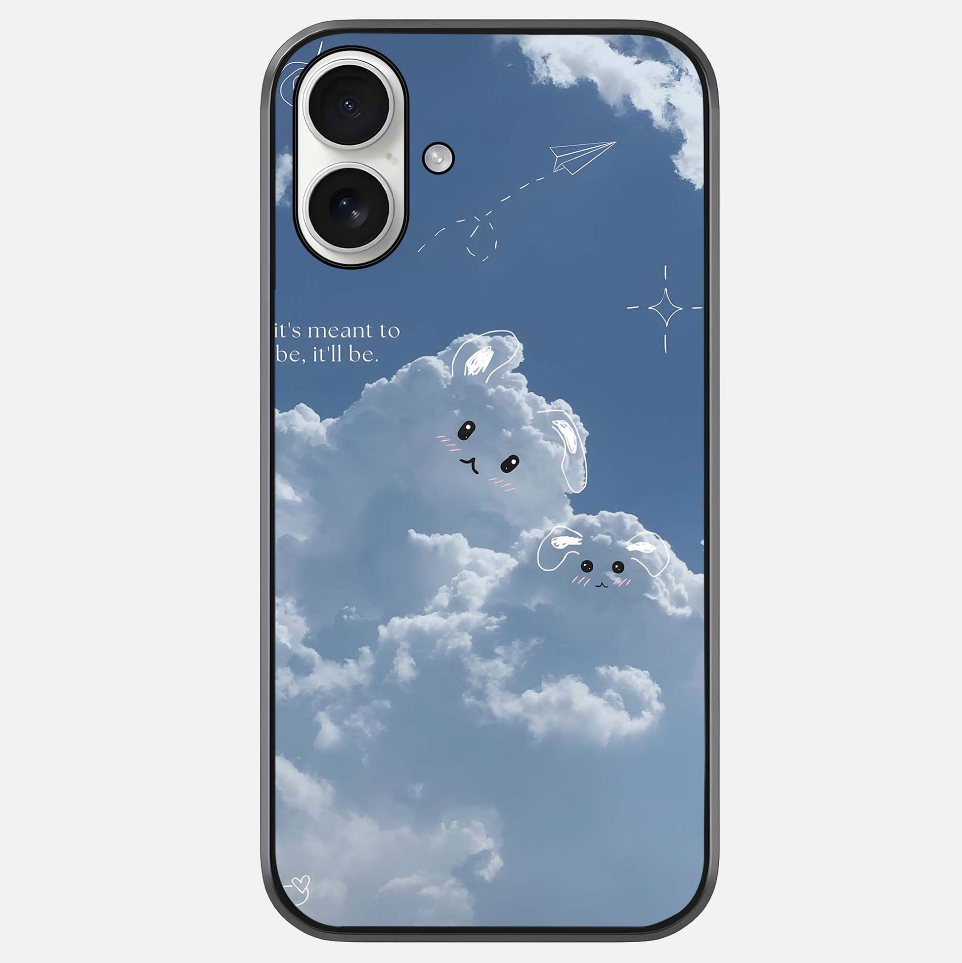 Cloud Bunny Dreams Glass Case For iPhone 17 by Custom World