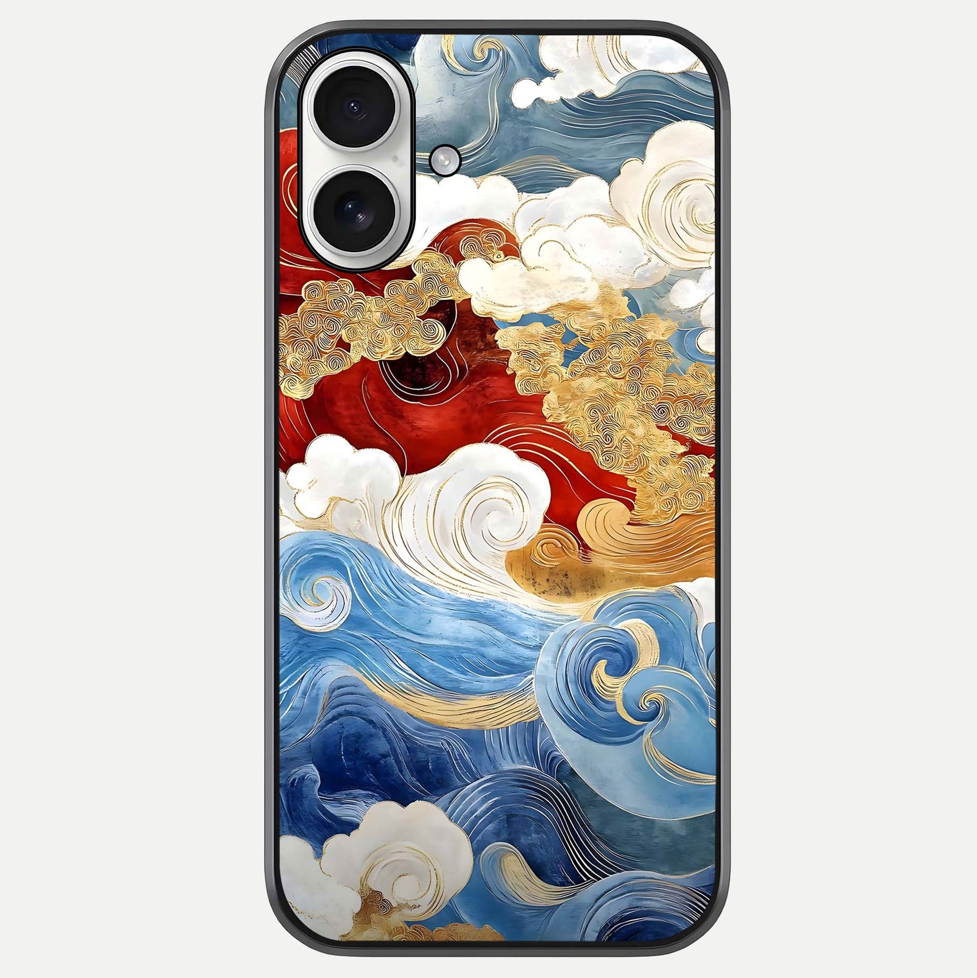 Colored Waves Glass Case For iPhone 17 by Custom World
