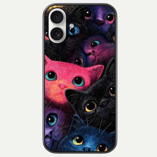Cosmic Cats Dreams Glass Case For iPhone 17 by Custom World
