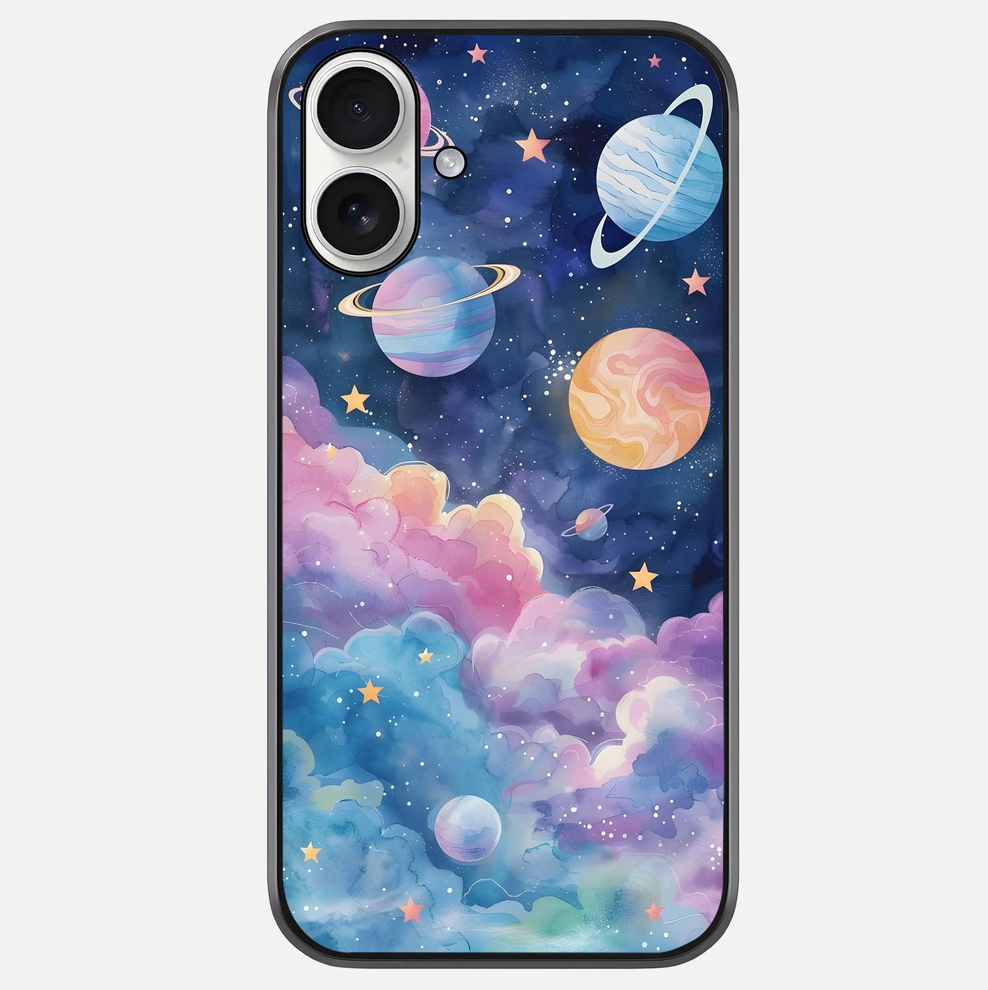 Cosmic Planet Dreams Glass Case For iPhone 17 by Custom World