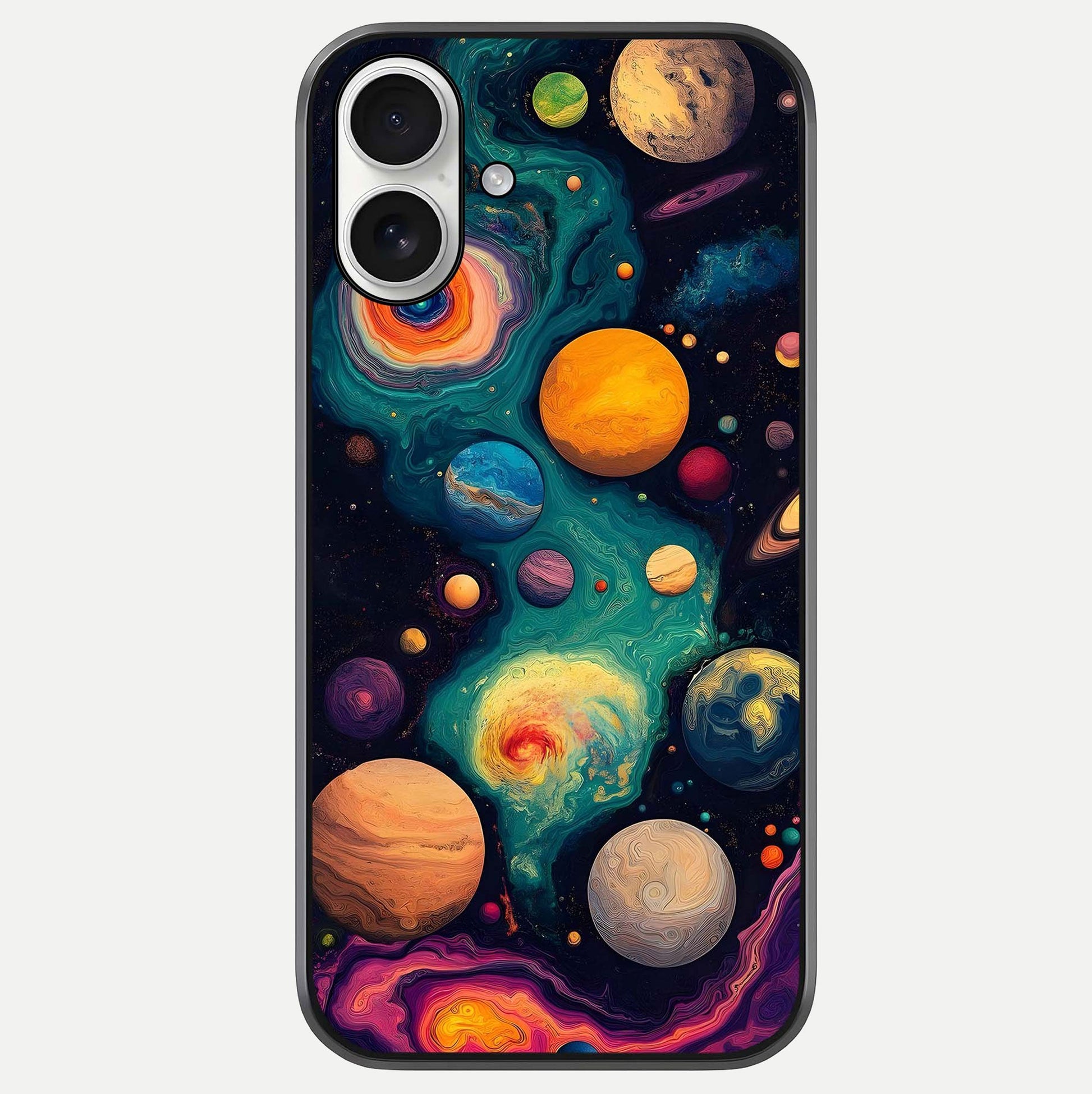 Cosmic Planet Journey Glass Case For iPhone 17 by Custom World