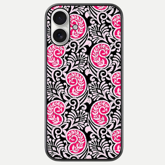 Crimson Paisley Charm Glass Case For iPhone 17 by Custom World