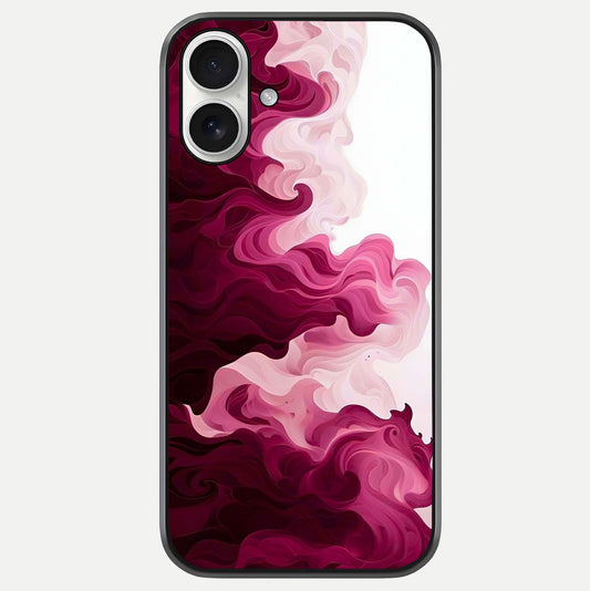 Crimson Wave Flow Glass Case For iPhone 17 by Custom World