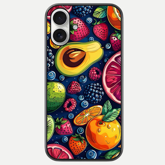 Cute Fruits Art Glass Case For iPhone 17 by Custom World