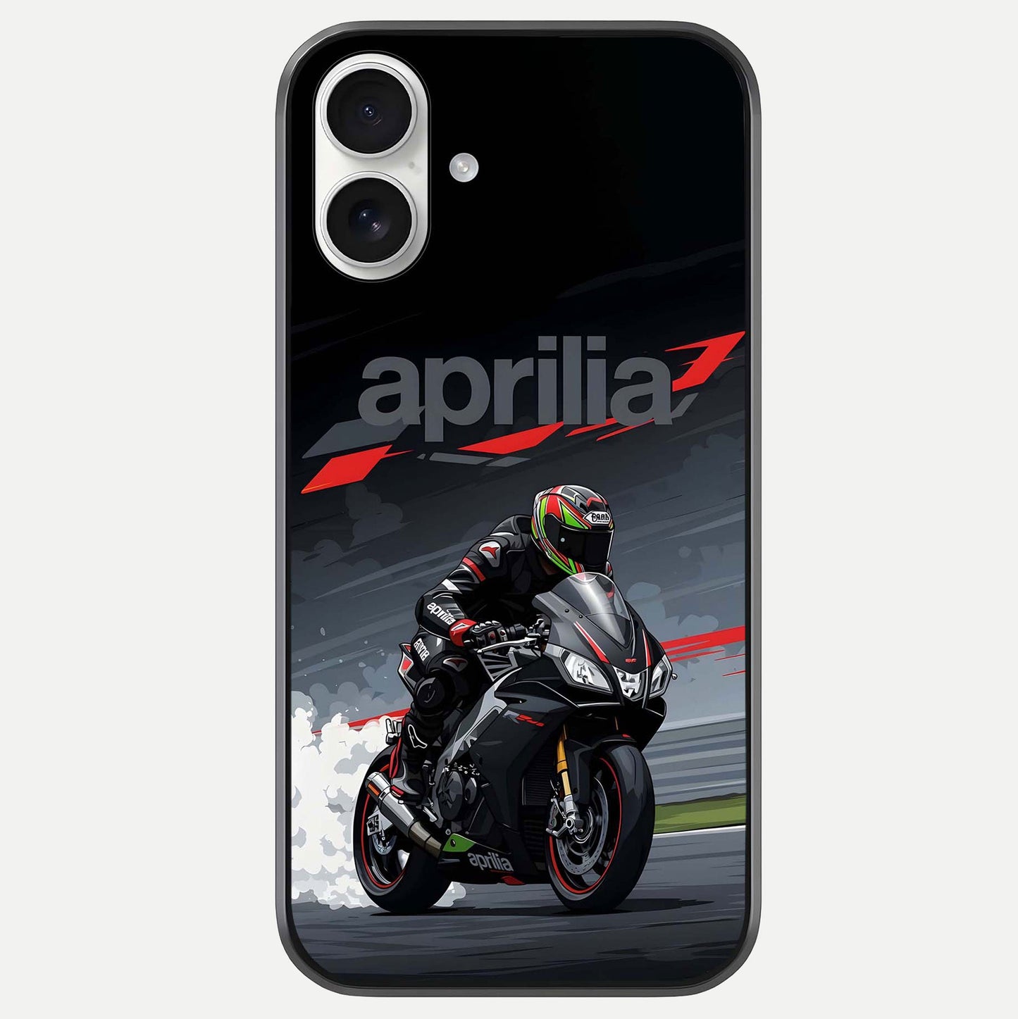 Dark Aprilla Glass Case For iPhone 17 by Custom World