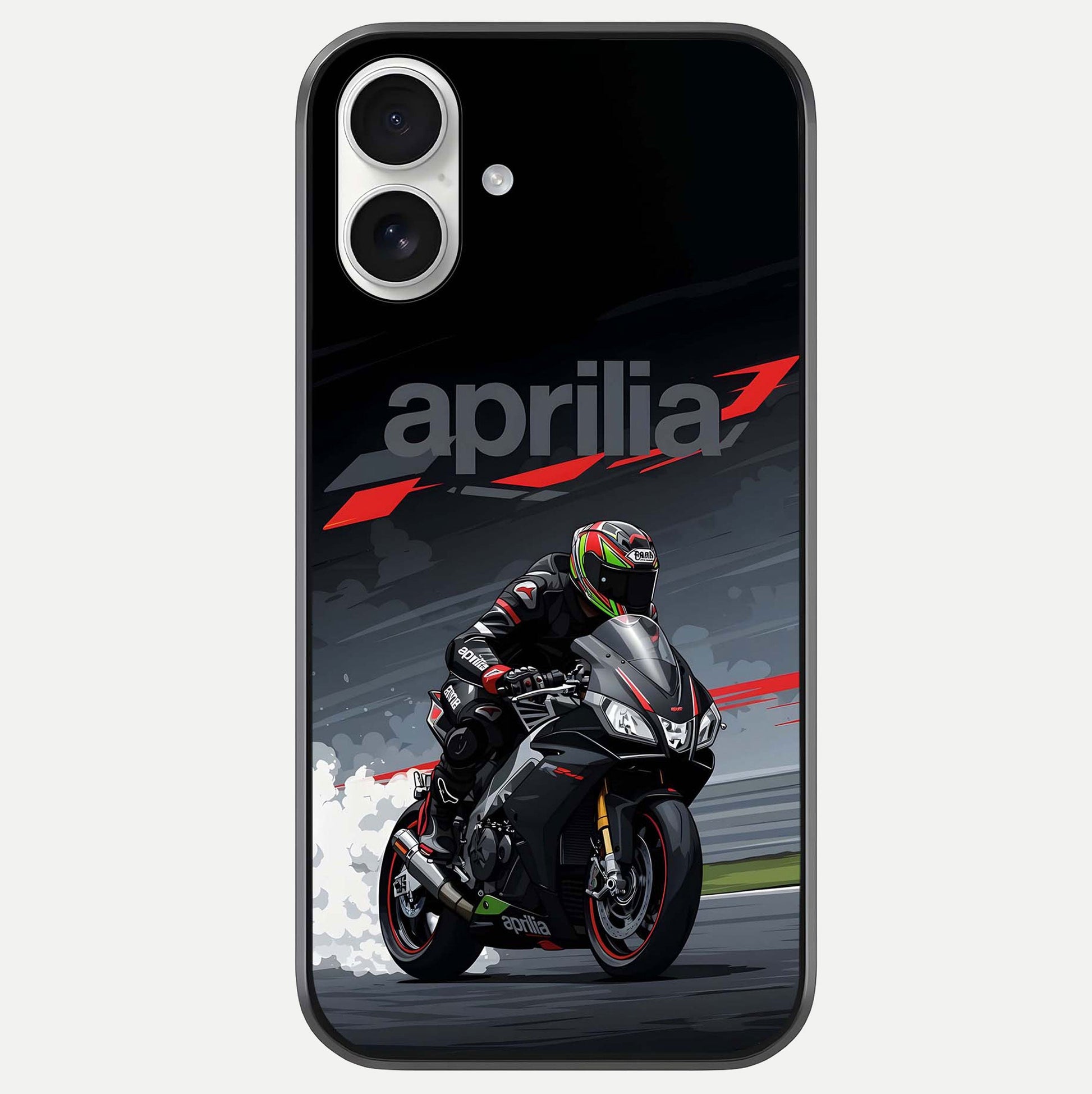 Dark Aprilla Glass Case For iPhone 17 by Custom World