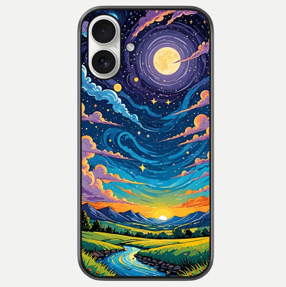 Dreamy Night Landscape Glass Case For iPhone 17 by Custom World