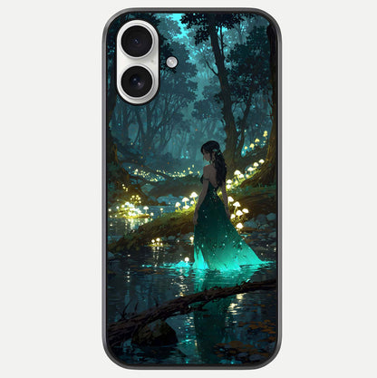Enchanted Forest Glow Glass Case For iPhone 17 by Custom World