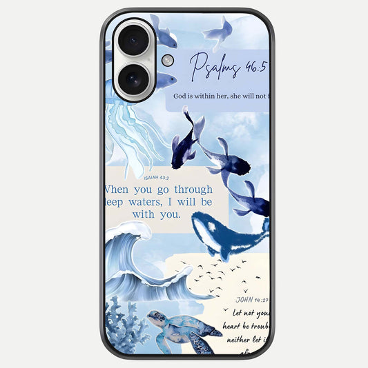 Faithful Ocean Promise Glass Case For iPhone 17 by Custom World