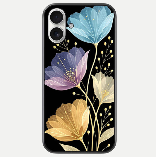 Flower Bloom Glow Glass Case For iPhone 17 by Custom World