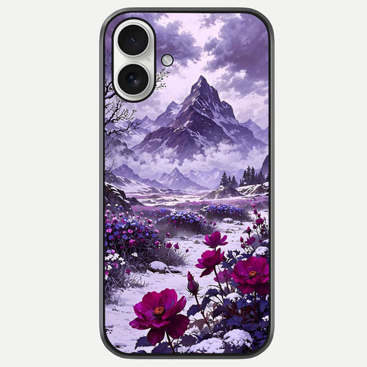 Flower Mountain View Glass Case For iPhone 17 by Custom World