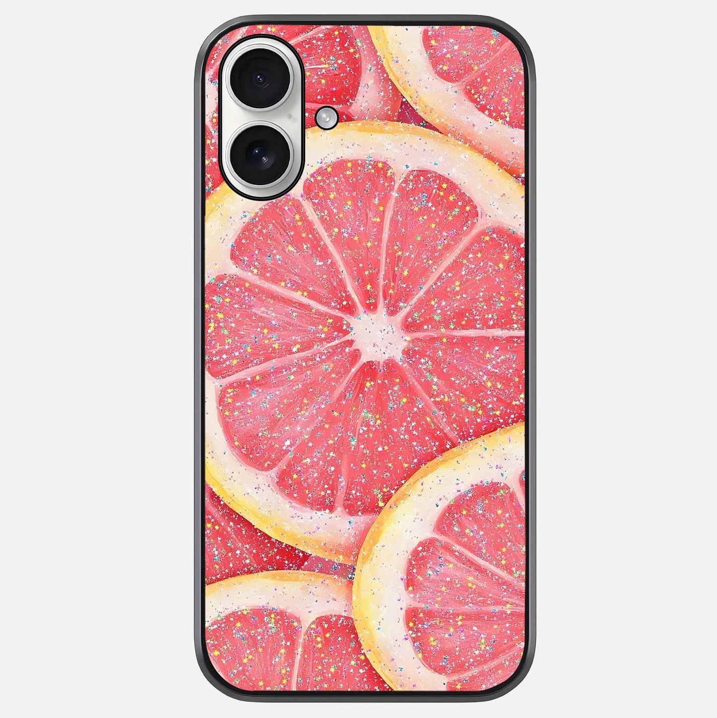 Glitter Grapefruit Glass Case For iPhone 17 by Custom World