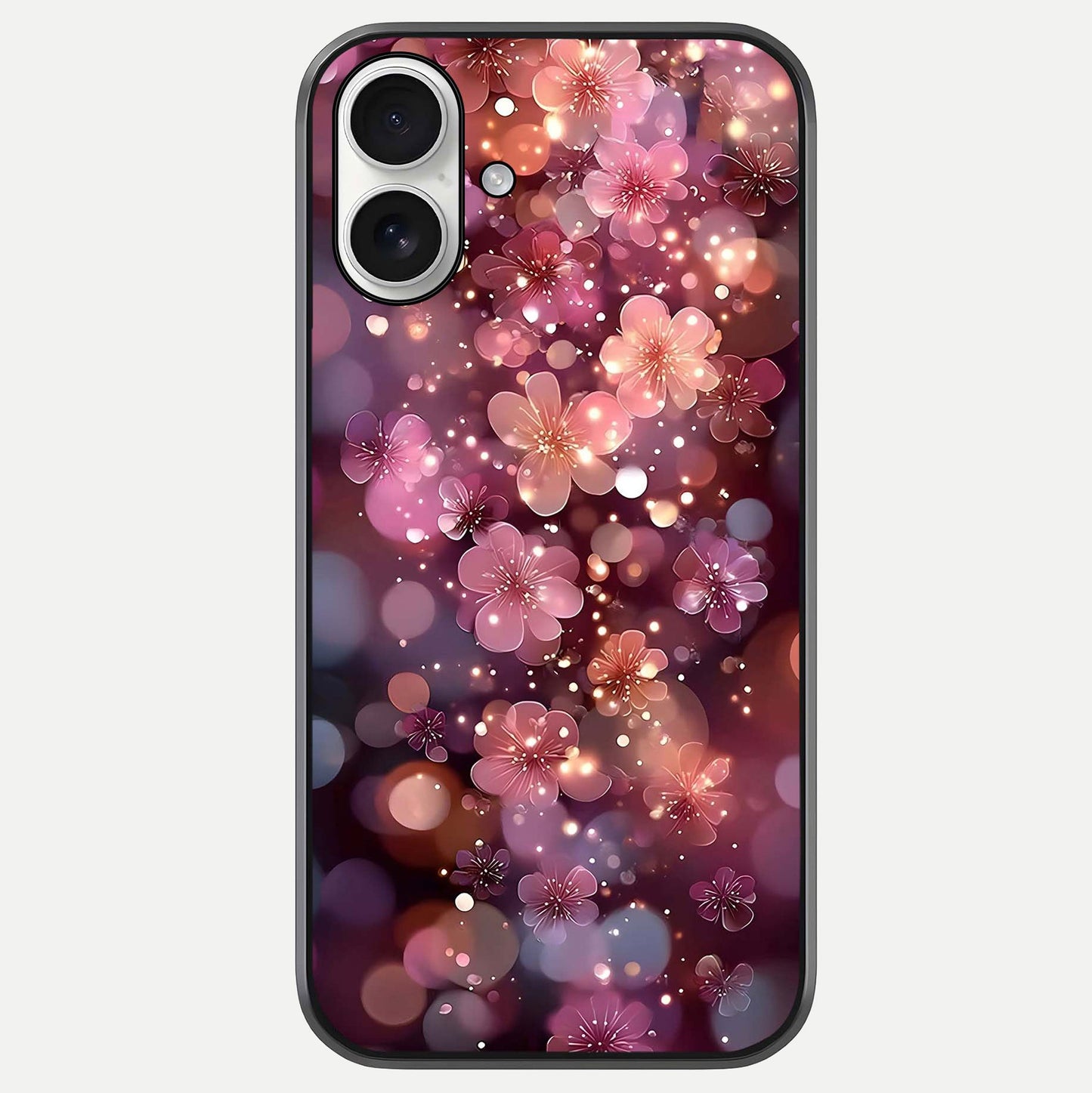 Glowing Petal Bliss Glass Case For iPhone 17 by Custom World