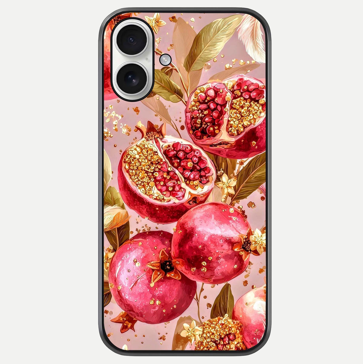 Golden Bloom Glow Glass Case For iPhone 17 by Custom World