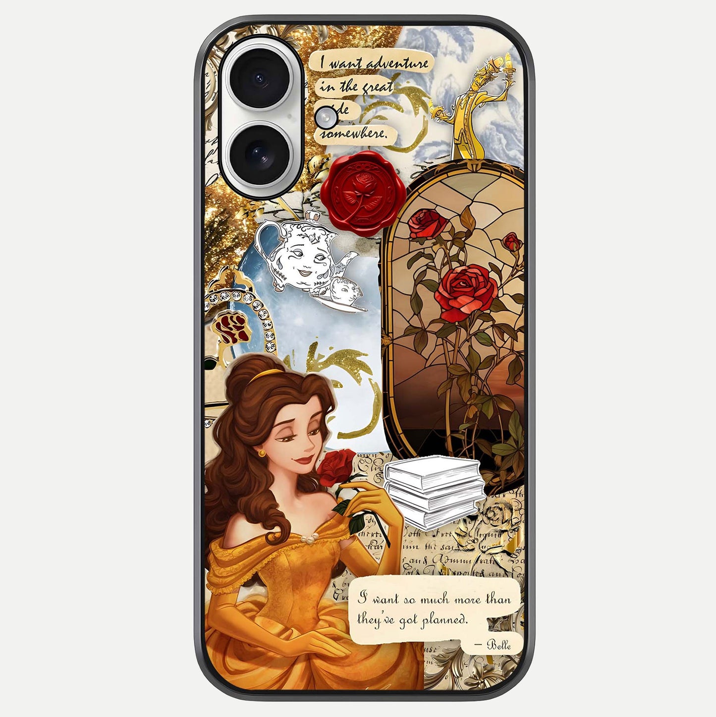 Golden Dream Belle Glass Case For iPhone 17 by Custom World