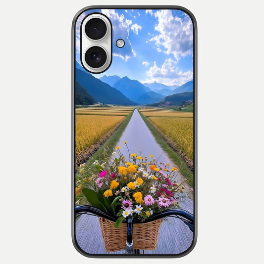 Golden Field Journey Glass Case For iPhone 17 by Custom World