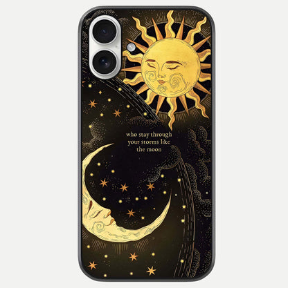 Golden Lunar Love Glass Case For iPhone 17 by Custom World