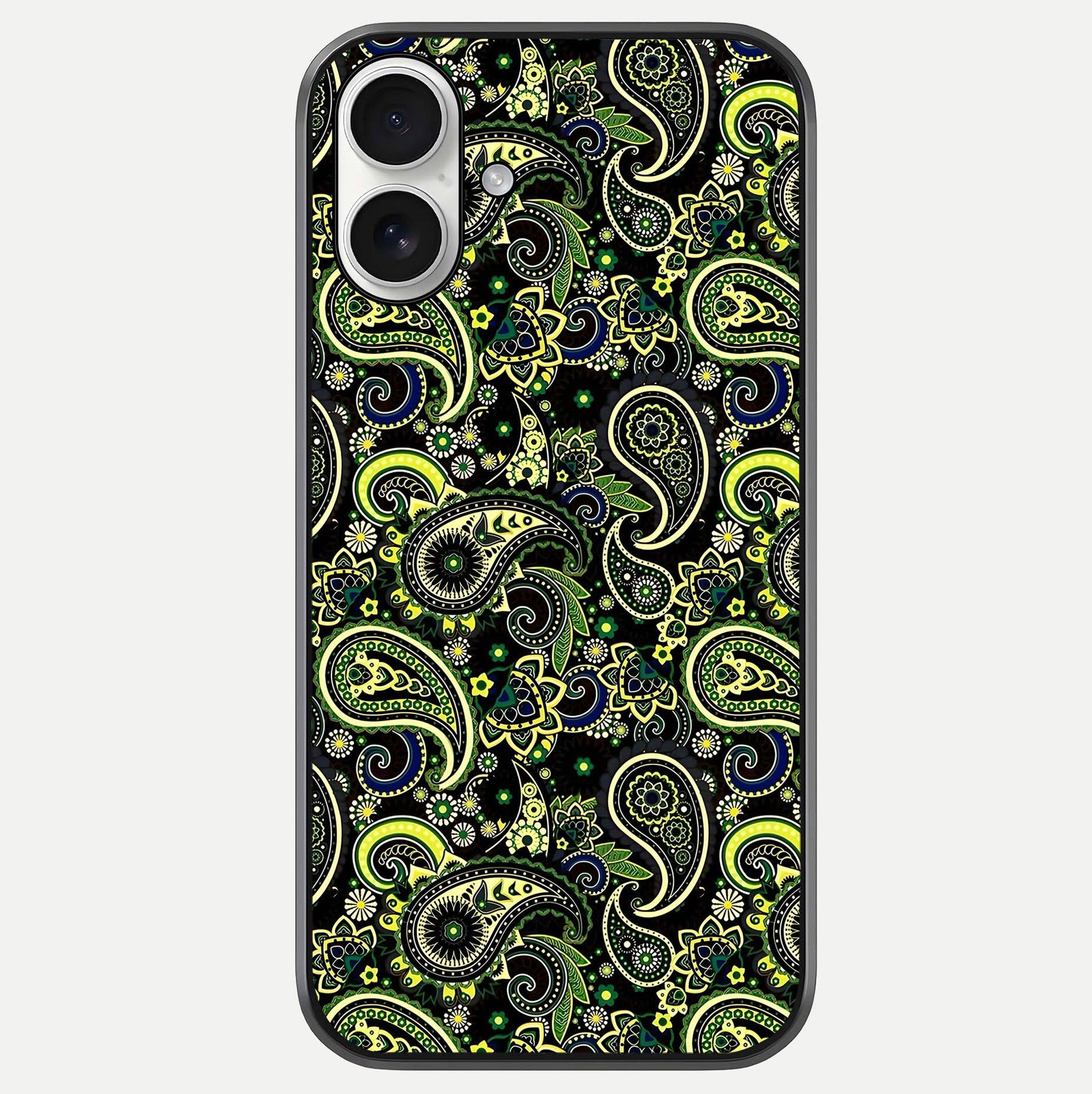 Green Mandala Pattern Glass Case For iPhone 17 by Custom World