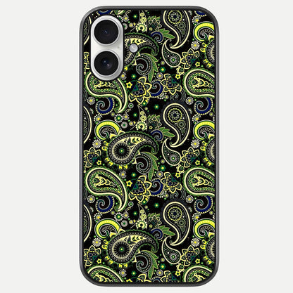 Green Mandala Pattern Glass Case For iPhone 17 by Custom World