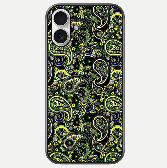 Green Mandala Pattern Glass Case For iPhone 17 by Custom World